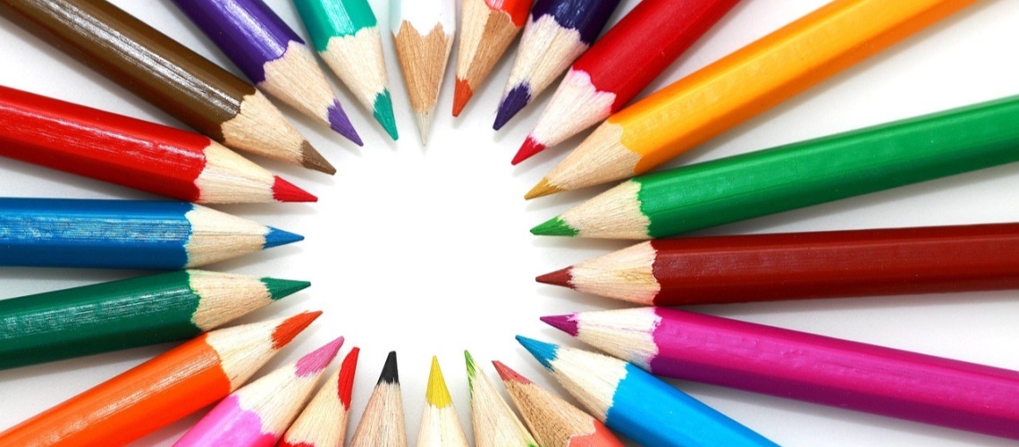 Fargeblyaner som ligg i ring