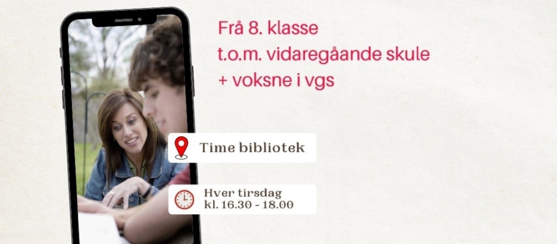 Gratis leksehjelp på Time bibliotek